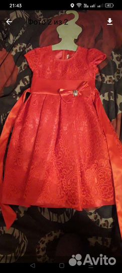 Платье Праздничное для девочки 4-6 лет