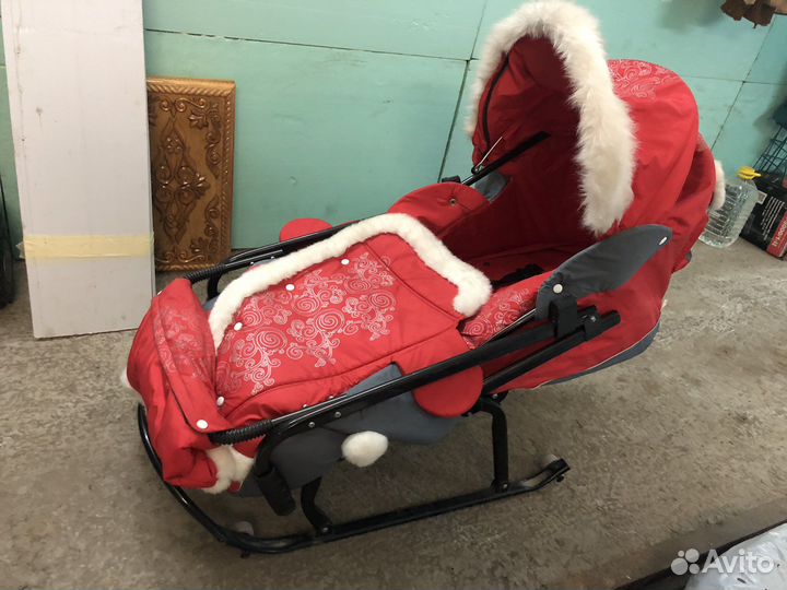 Детские санки с колесиками