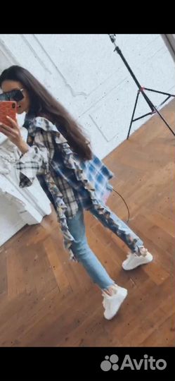 Рубашка в стиле апсайкл