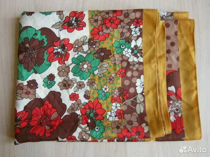 Палантин большой шарф kenzo нат шелк винтаж