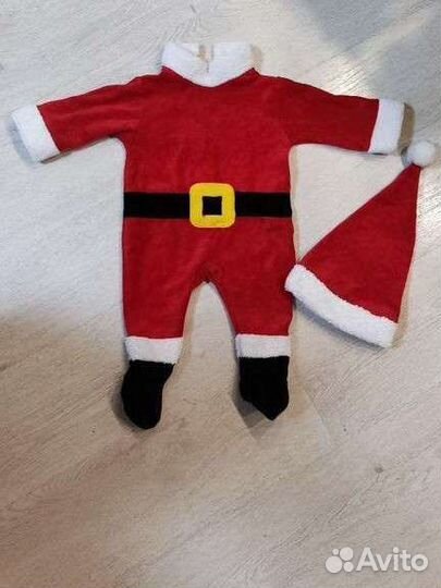 Новогодний костюм детский 74 дед мороз