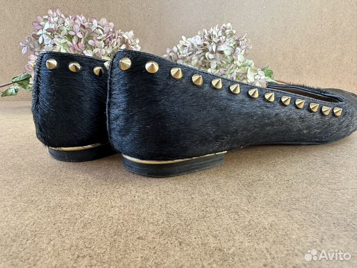 Балетки Zara меховые 40 р