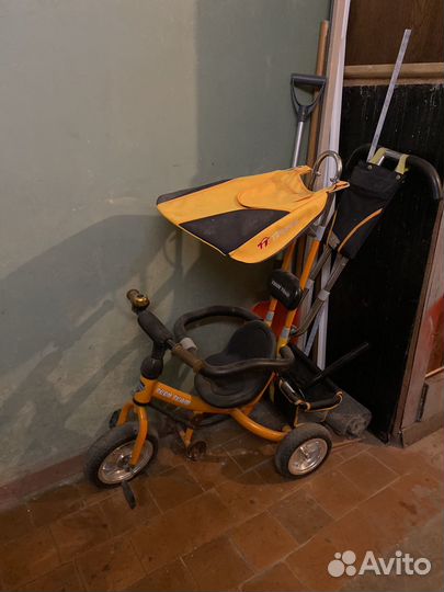 Детский трехколесный велосипед бу