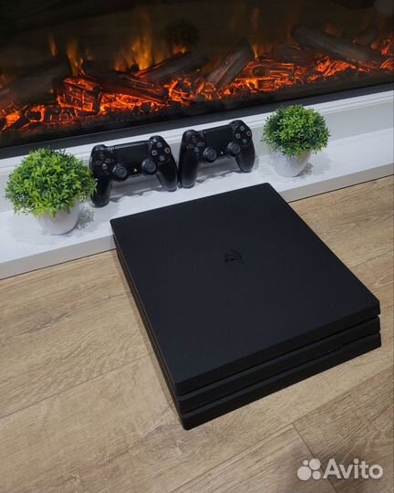 Sony playstation 4 pro 1tb+2 геймпада+много игр