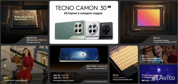 TECNO Camon 30 5G, 8/256 ГБ