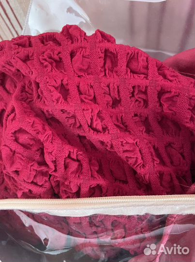 Чехол на угловой диван с юбкой