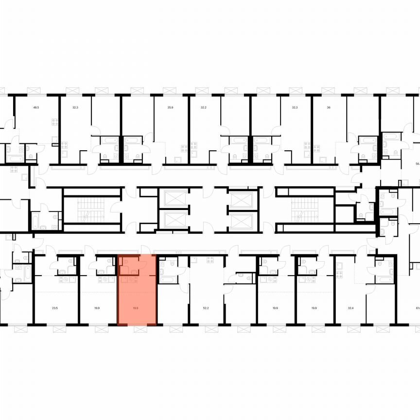 Квартира-студия, 19,9 м², 16/24 эт.