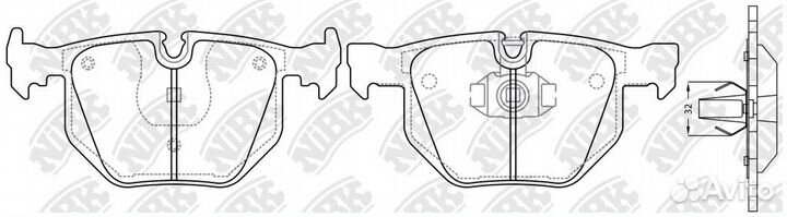 Колодки дисковые nibk PN0228