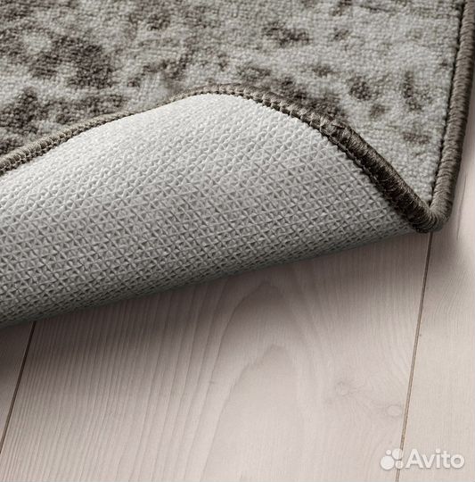 Ковер икеа герлев, с рисунком серый, 1.95 х 1.33 м