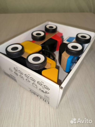 Деревянные машинки Икеа Лиллабу набор