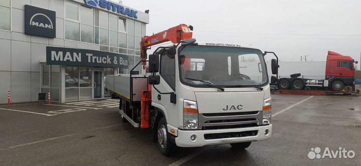 Бортовой грузовик JAC N90 с КМУ Kanglim, 2023