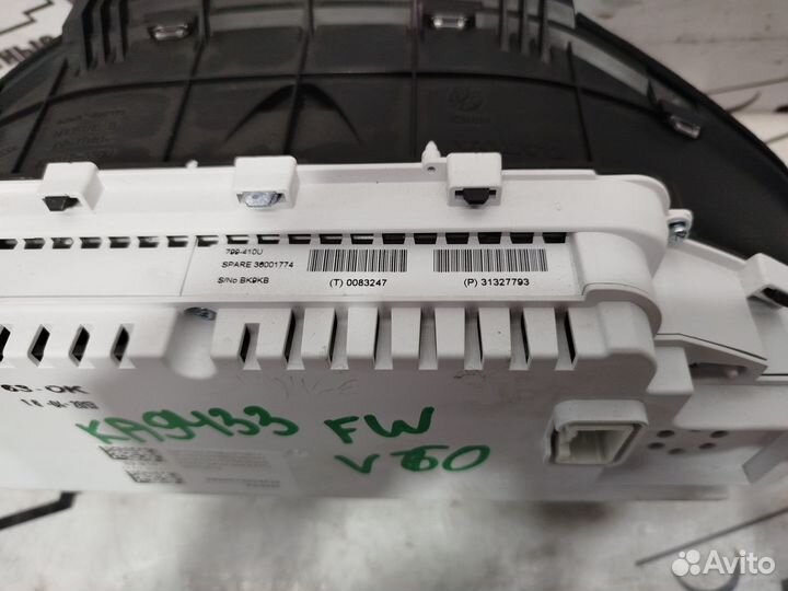 Щиток приборов volvo S60 S80 V60 V70 XC60 XC70 AS BW BZ DZ FS FW электро 36010019 KA9433