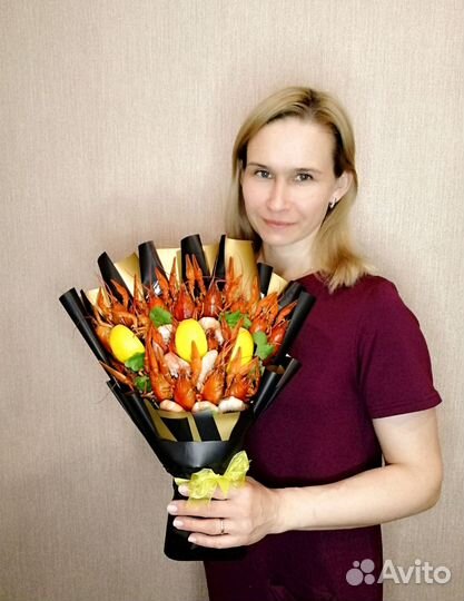 Съедобные мужские букеты с раками,крабами