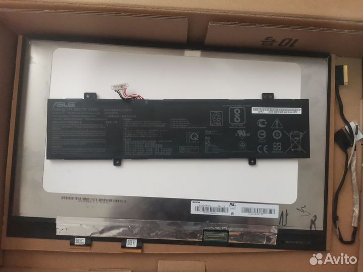 Дисплей и аккумулятор asus vivobook flip 14 tp412