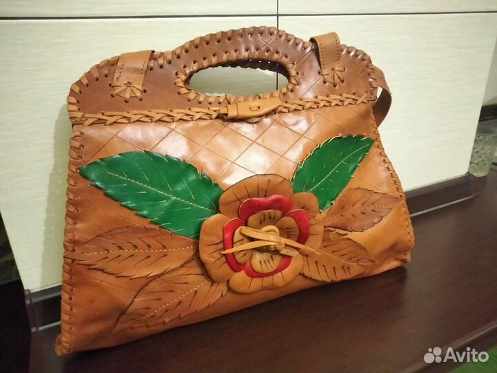 Сумка новая кожаная ручной работы винтаж Куба