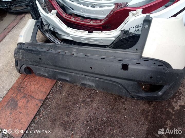 Задний бампер renault kaptur под хром и парктроник