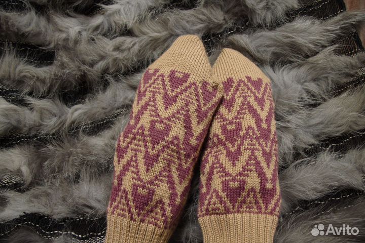 Варежки вязаные