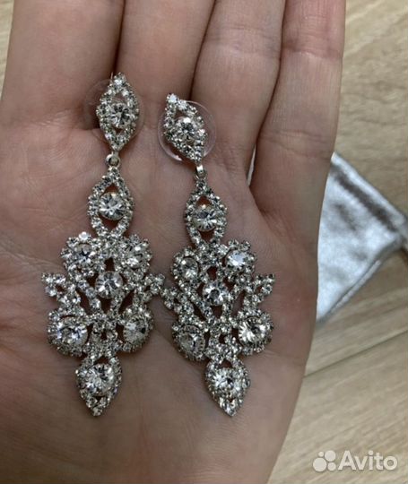 Серьги,бижутерные, свадебные
