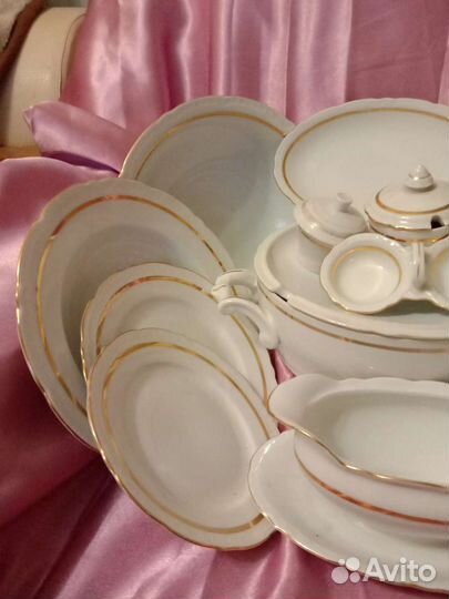 Большой Столовой Сервиз 6персоен Фарфор Чехия