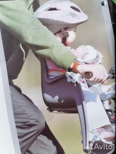 Детское кресло для велосипеда на раму