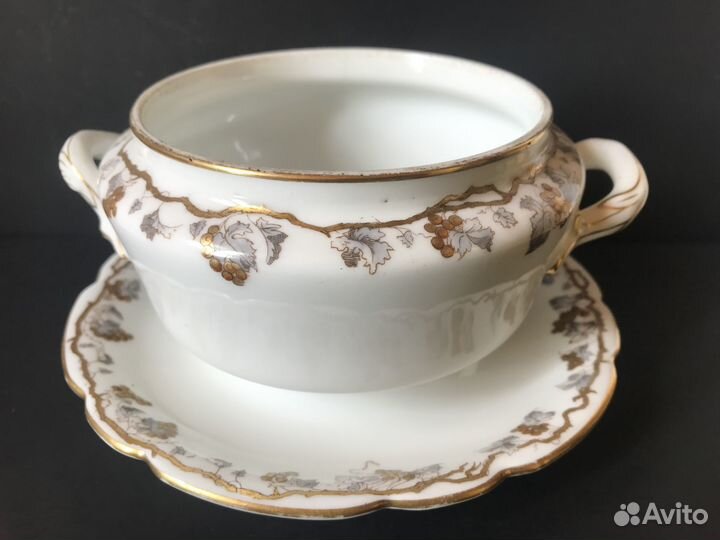 Антикварный соусник. Братья Корниловы. Кашпо