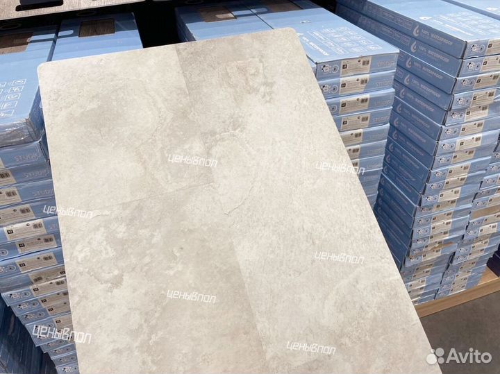 Кварцвиниловая плитка мрамор, бетон, камень