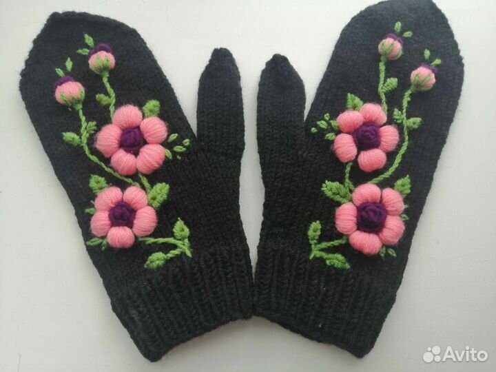 Варежки зимние женские