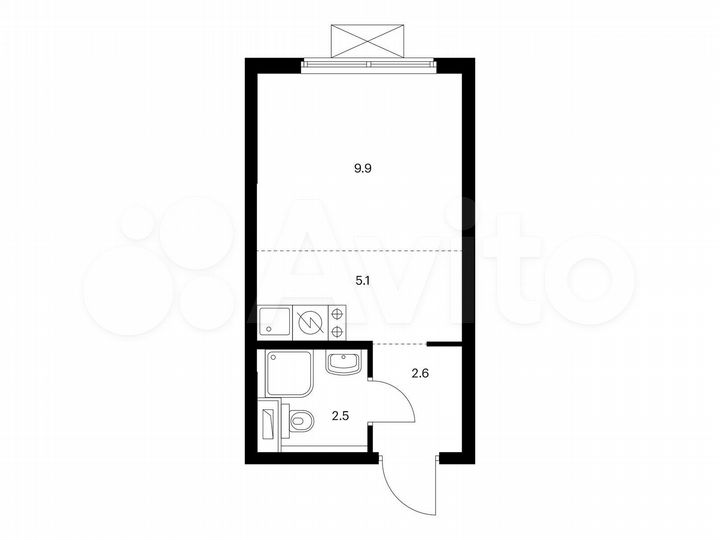 Квартира-студия, 20,1 м², 11/24 эт.