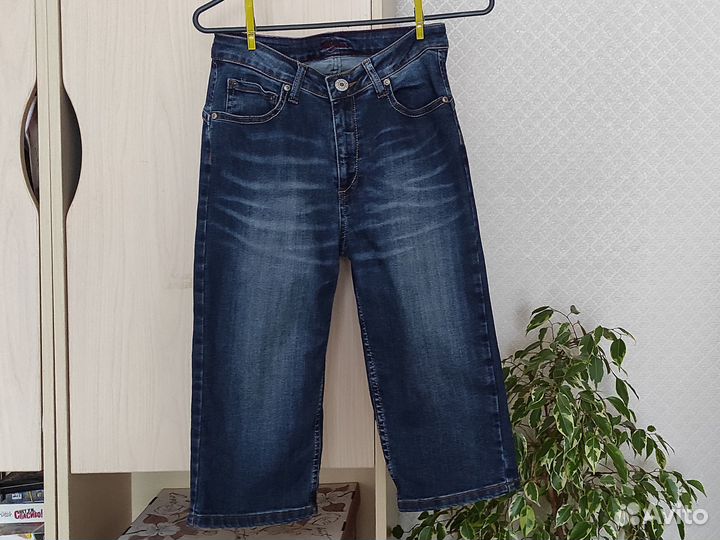 Джинсовые бриджи р.44