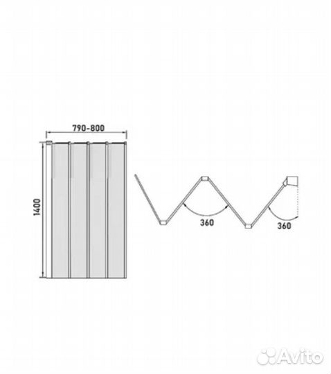 Стеклянная раздвижная шторка для ванны