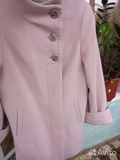 Пальто цвет пудра