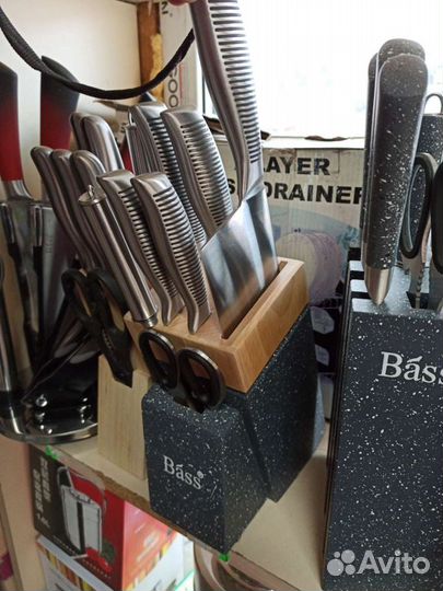 Набор кухонных нерж.ножей bass. Доставка