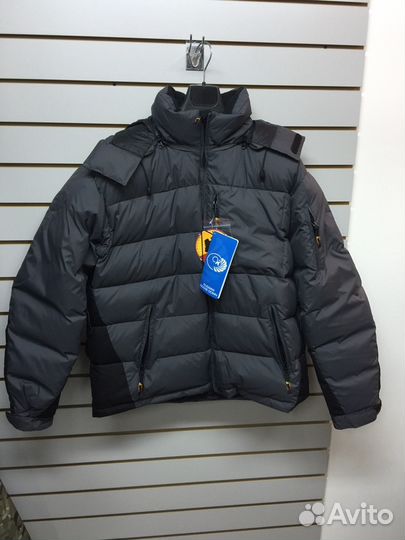 Пуховик серый