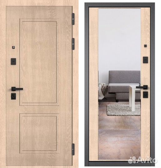 Железная дверь с зеркалом