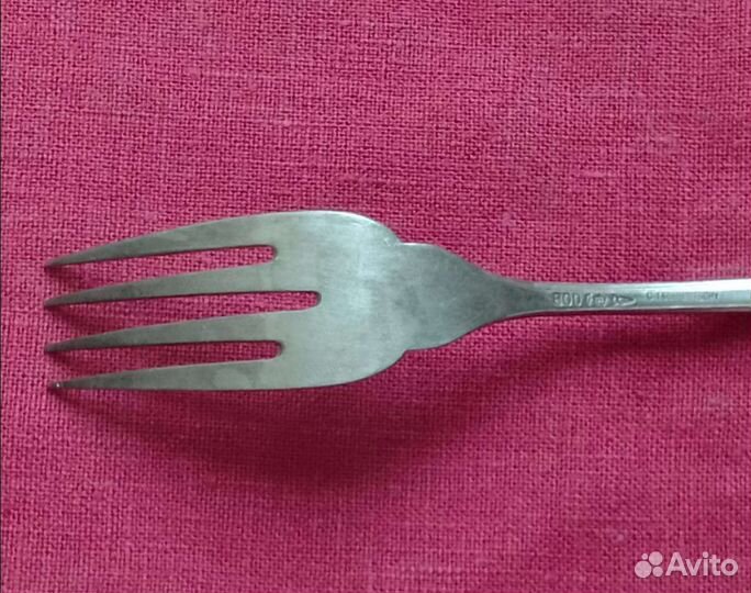 Старинная серебряная десертная вилка 800 Германия