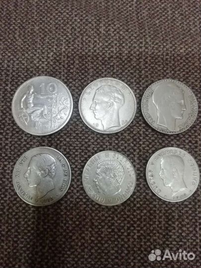 Серебряные монеты разных стран