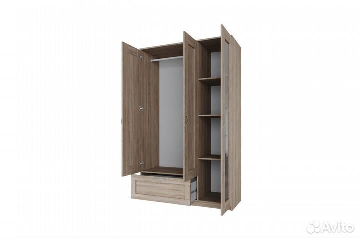 Шкаф комбинированный Сириус 3 двери, 1 ящик и 1 зе