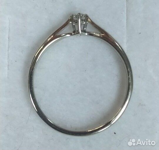 Кольцо золото 585 проба с бриллиантом р.16