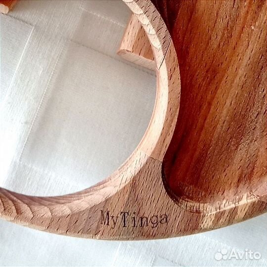 Винный столик деревянный с менажницей My Tinga