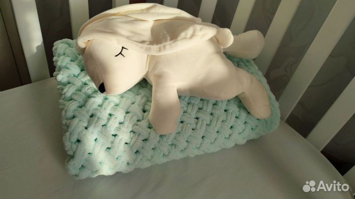 Плед из Alize Puffy узор 