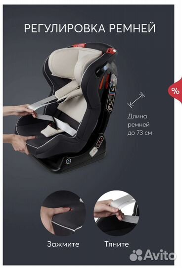 Автокресло happy baby passenger до 18кг