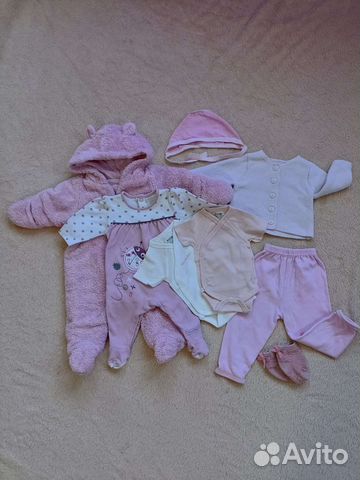 Пакет одежды на девочку 0-3мес
