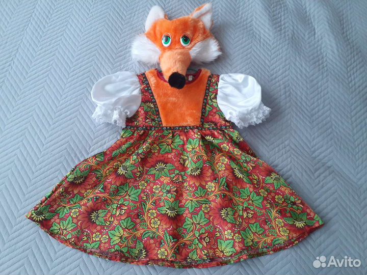 Новогодний костюм для девочки Лиса 86