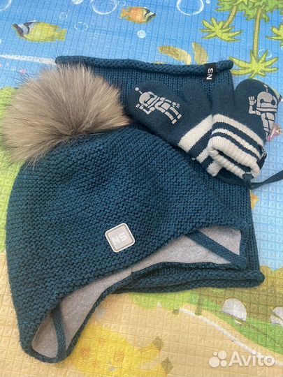 Шапка, снуд, варежки