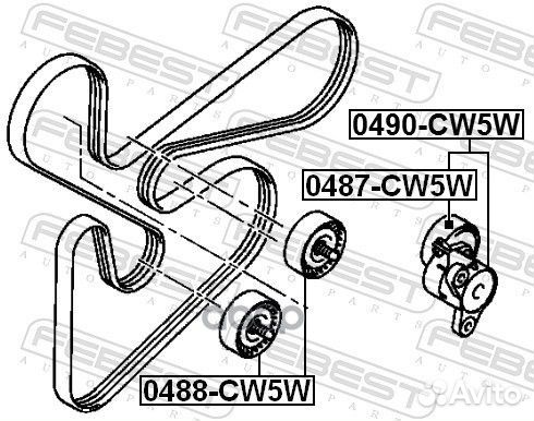 Натяжитель ремня mitsubishi outlander CW#