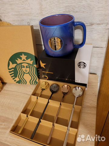 Кружка и ложки Starbucks Старбакс, новые