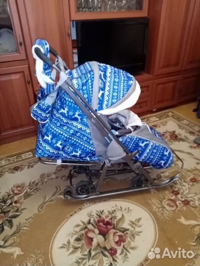 Детские санки коляска
