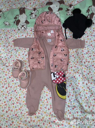 Одежда и обувь для девочки пакетом 68