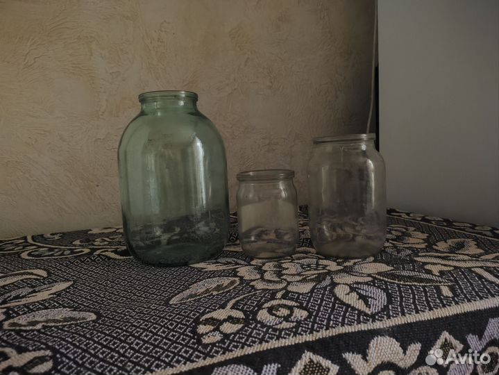 Стеклянная банка 3л, 1л, 0.5л