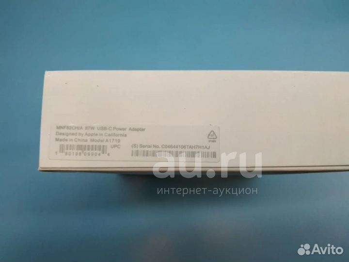 Блок питания USB-C, Type-C 87W 20.3V-3A для A1719